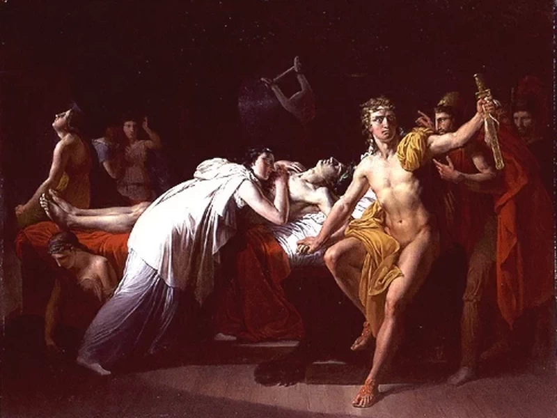 1786-Jean Alaux - Briseide piange per Patroclo